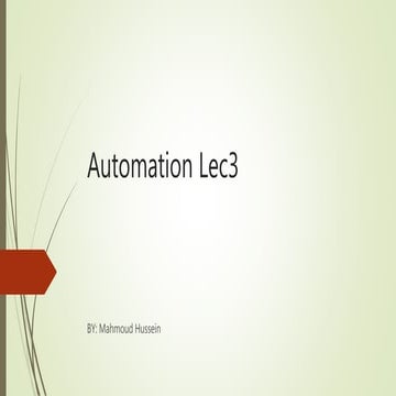 Automation lec3
