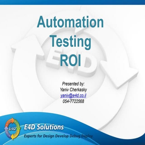 Automation roi microsoft e4 d event