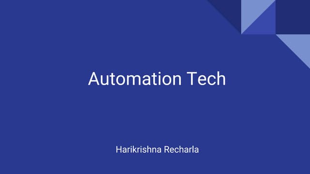 Automation tech