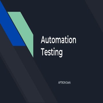 Automation Testing