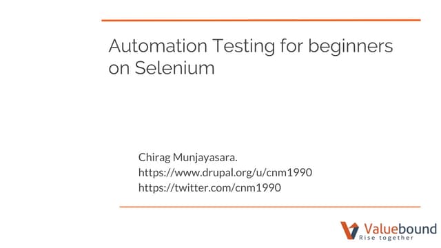 Automation testing for beginners on Selenium