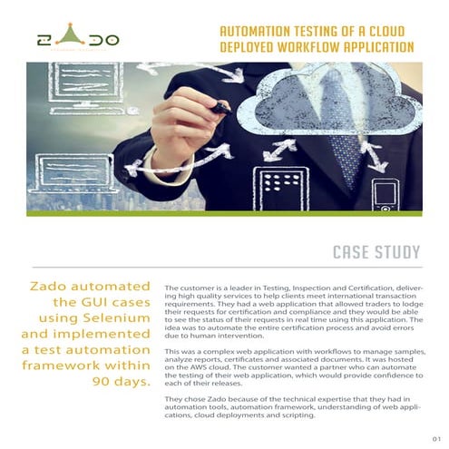 QA Automation testing - Cloud deployed workflow application