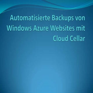 Automatisierte Backups von Windows ...