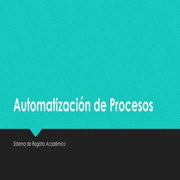 Automatización de-procesos