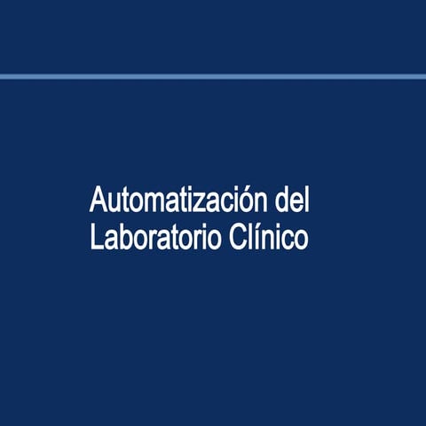 Automatización del lab. clinico