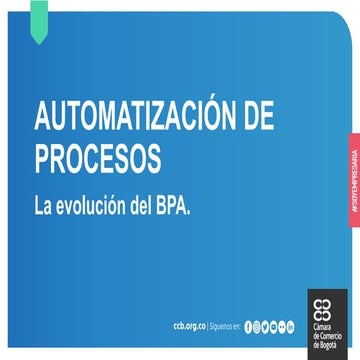 Automatizacion de procesos.pdf la evolucion del bpa y procesos industriales