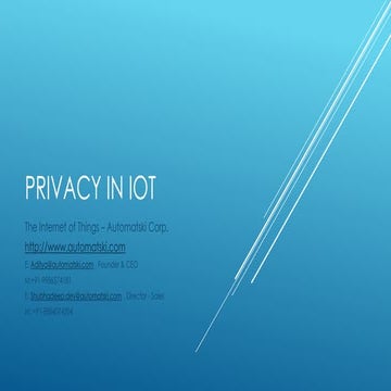 Automatski - The Internet of Things - Privacy in IoT