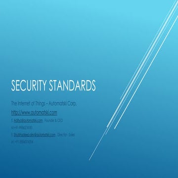 Automatski - The Internet of Things - Security Standards