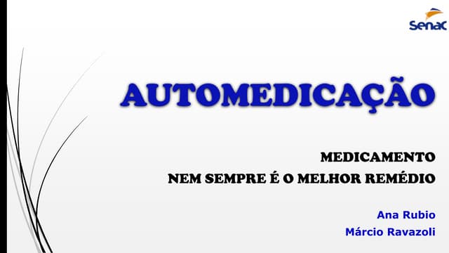 Automedicação SENAC 2013