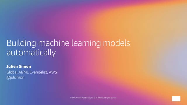 Building Machine Learning Models Automatically (June 2020)