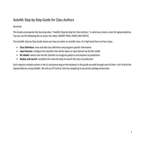 Machine Language Job Aid