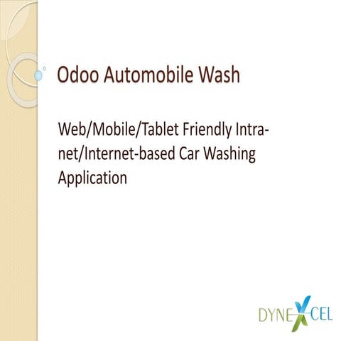 Odoo's Automobile Wash
