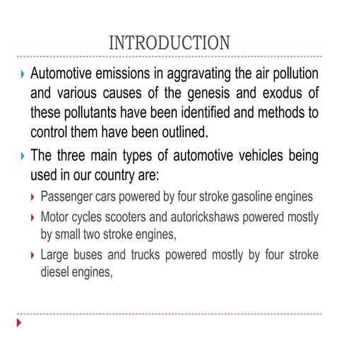 AIRPOLLUTION DUE TO AUTOMOBILES