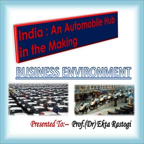 Automobile Business Environment