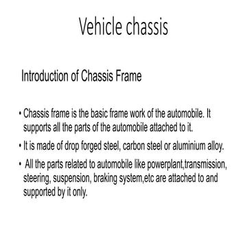 Automobile chassis and body