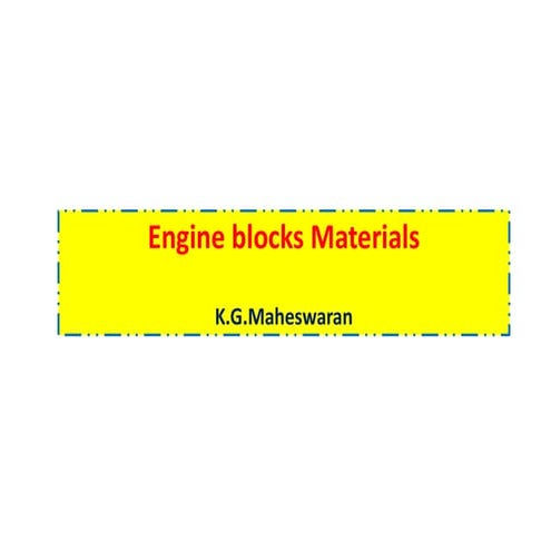 Automobile engine and body materials