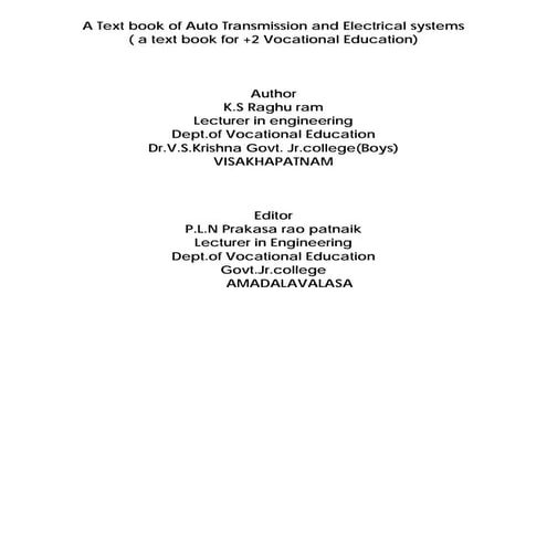 Automobile engineering e book