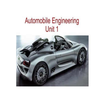 Automobile engineering unit 1