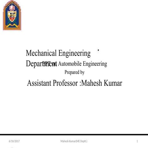 automobileppt-170610044455 on automotive engineering