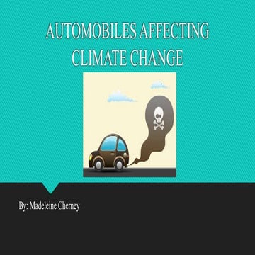 Automobiles Affecting Climate Change