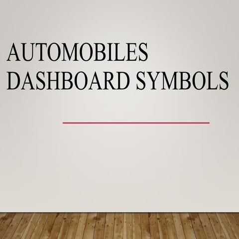 Automobiles dashboard symbols 