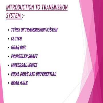 Automobile unit 3 transmission