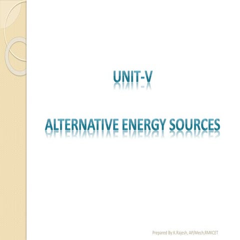 Automobile unit 5   alternate energy sources