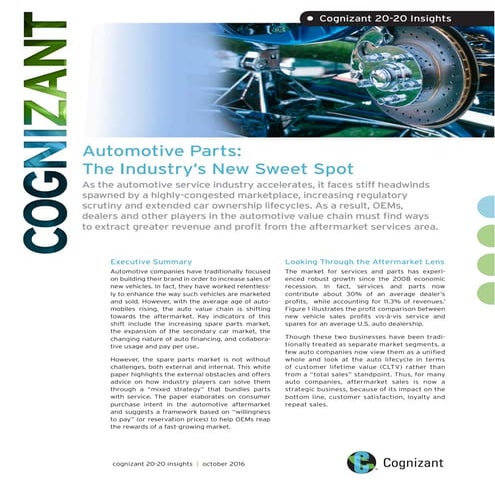 Automotive Parts: The Industry's New Sweet Spot | PDF