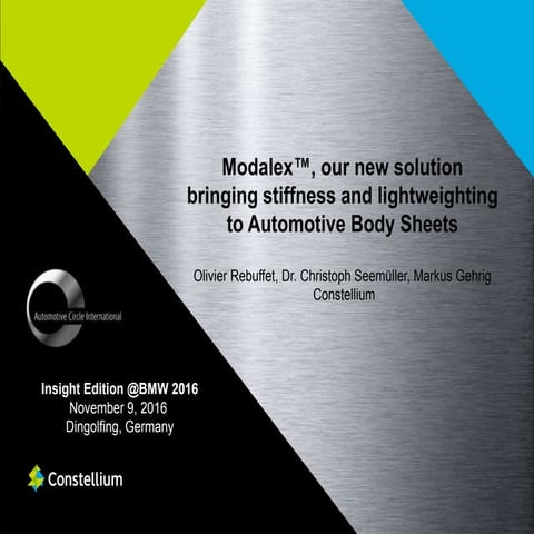 Automotive Circle Conference: bmw insight edition 2016 - Constellium ...