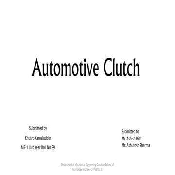 Automotive clutch