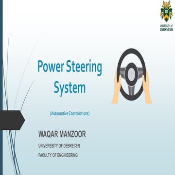 Power Steering Systems - Waqar Manzoor