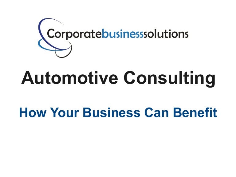 Automotive consulting service by corporate business solutions