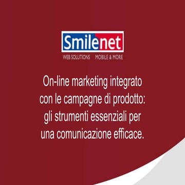 Online marketing integrato con le campagne di prodotto