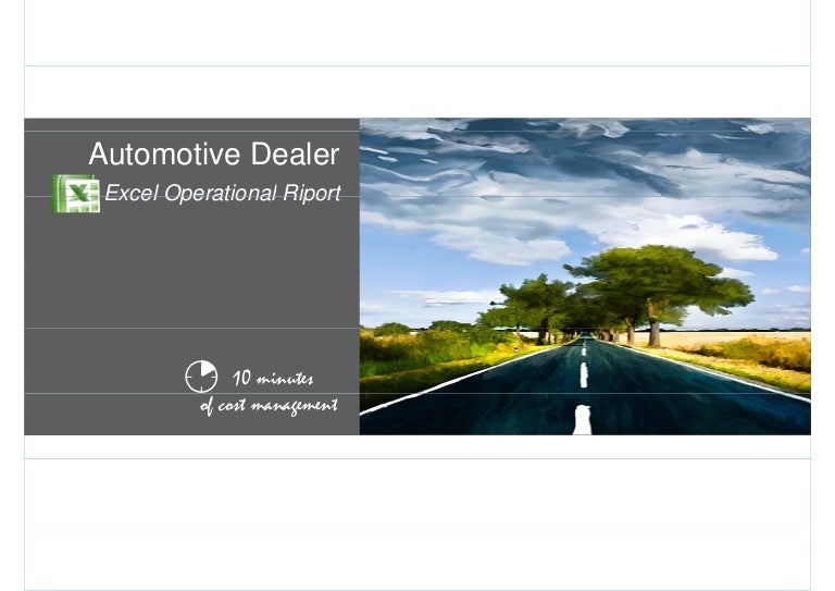Automotive dealer excel report