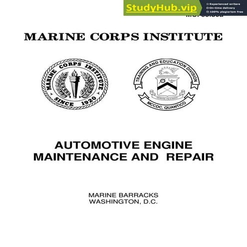 AUTOMOTIVE ENGINE MAINTENANCE AND REPAIR