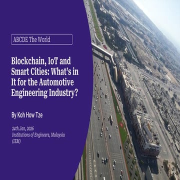 ABCDE The World: Blockchain, IoT and Smart Cities: What’s in It for the ...