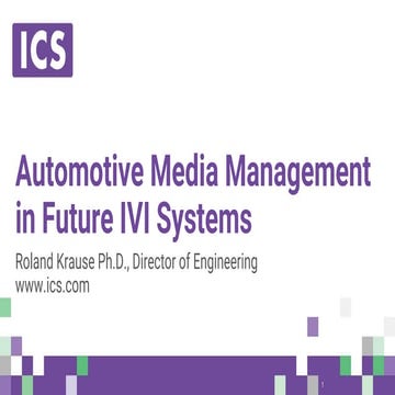 [Webinar] Automotive Media Management in Future IVI Systems