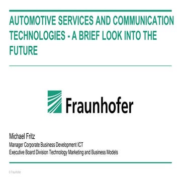 Automotive Services and Communications Technologies, a Brief Look into ...