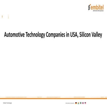 Automotive Technology Companies in USA, Silicon Valley