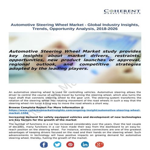 Automotive steering wheel market