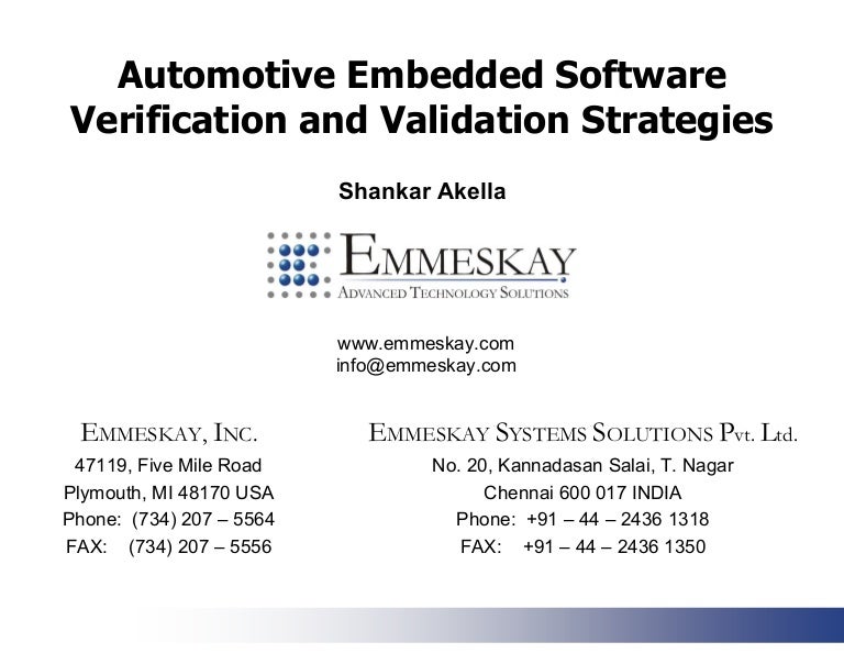 ECU Verification & Validation