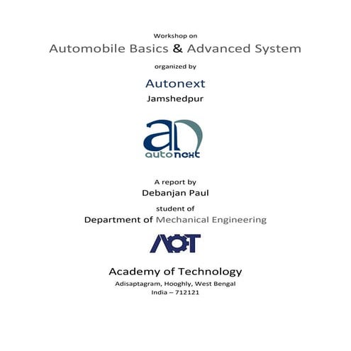 Automobile Basics & Advanced System