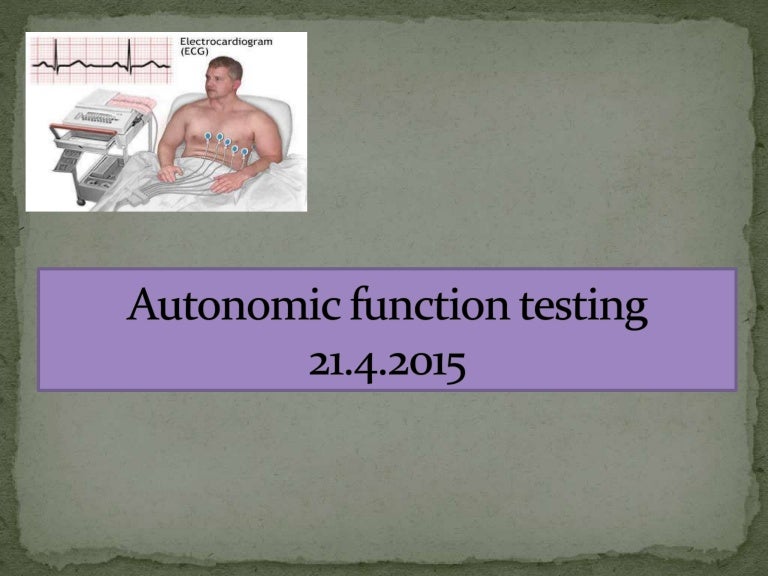 Autonomic function testing