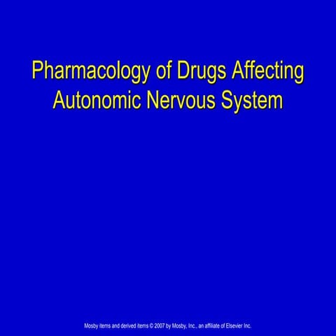 Autonomic nervous system dental