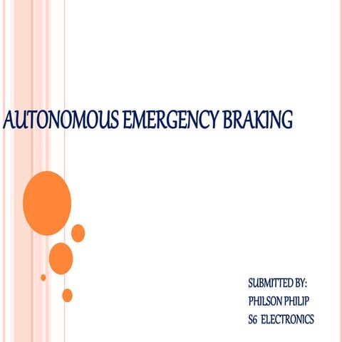 Autonomous braking system