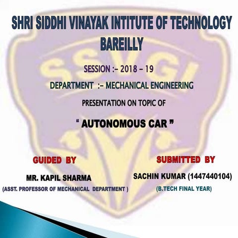 Autonomous car ; google car