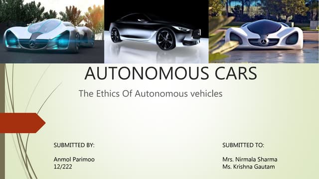 Autonomous cars