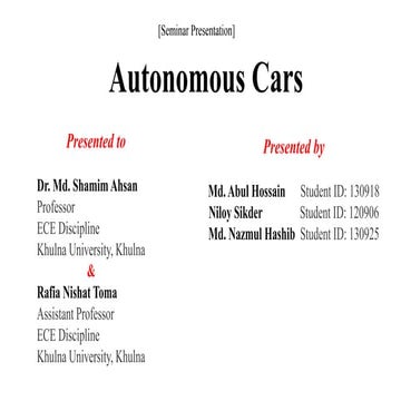 Autonomous cars