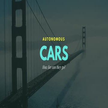 Autonomous cars