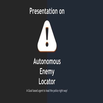 Autonomous Enemy Locator AI Agent